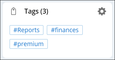 The Tags widget listing tags that are associated with your
                                case.
