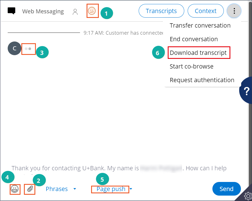 Chat panel in Interaction
                                    Portal with enabled Chat & Messaging CSR
                                    Settings