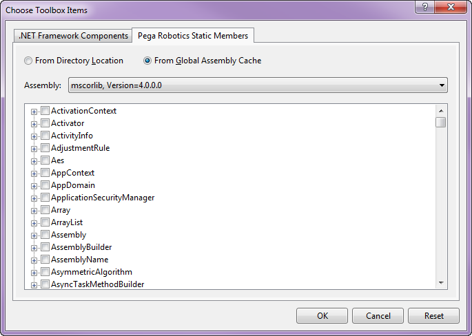 List of files on the Choose Toolbox Items dialog