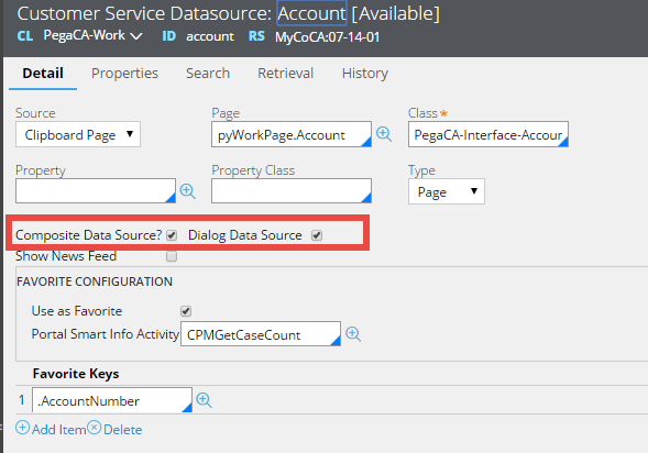The Composite Data Source and Dialog Data Source check boxes