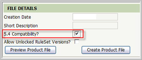PRPC 5.4 Compatibility Checkbox on Contents Tab of Product form.