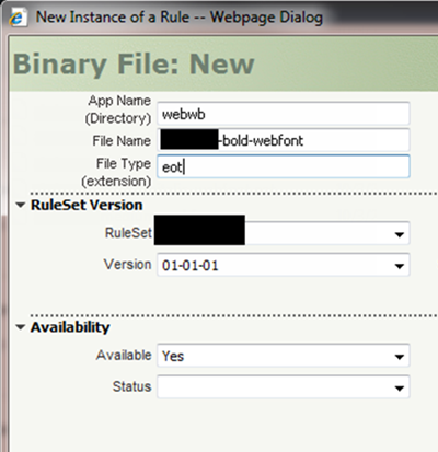 Binary File New directory webwb file type