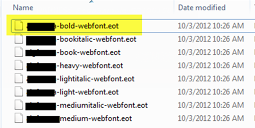 Browse for custom font in webwb directory, file name webfont.