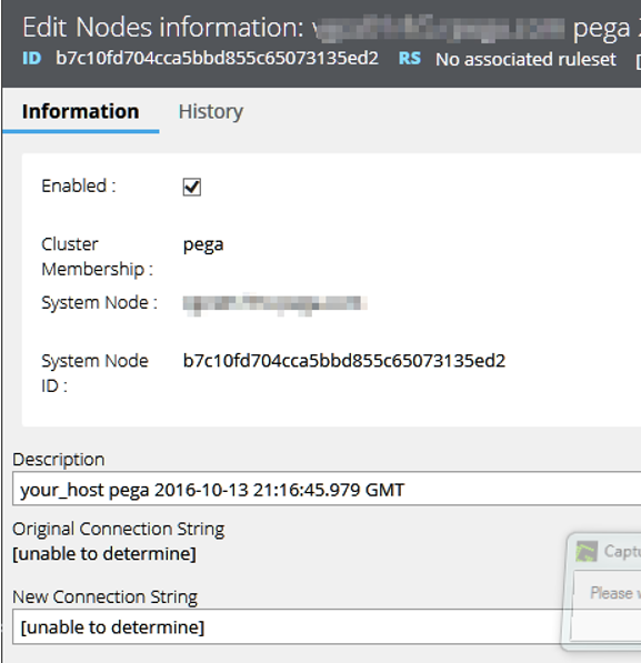 Edit Nodes information, New Connection String unable to determine