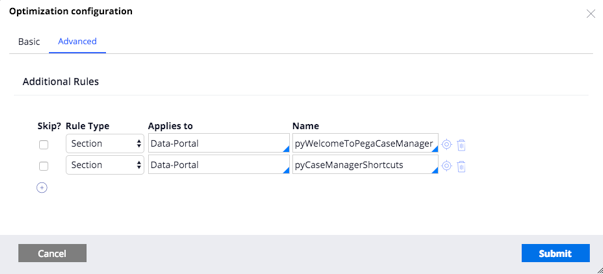 Case manager portal configuration for preflight optimization