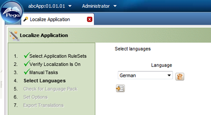 Localize Application wizard Select Languages