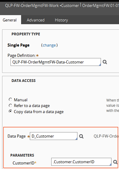 data page access for property