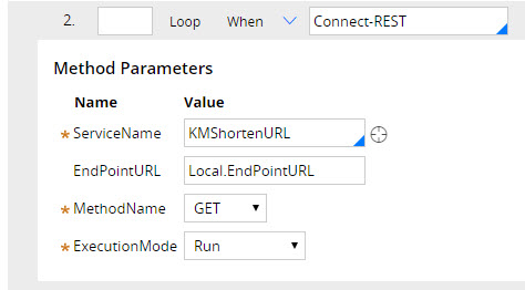 Fields in the Method Parameters section