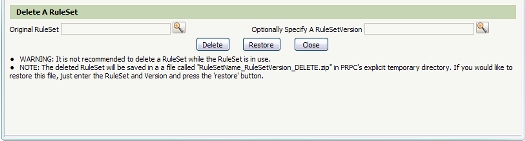 Delete RuleSet