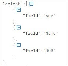 Sample select element in a JSON query